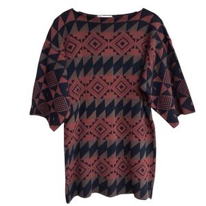 Cassidy Vintage Made In Italy Geometric Pull Over Knit Sweater Size Small